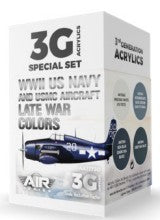 AK Interactive 11730 Air Series: WWII USN & USMC Aircraft Late War 3G Acrylic Paint Set (4 Colors) 17ml Bottles