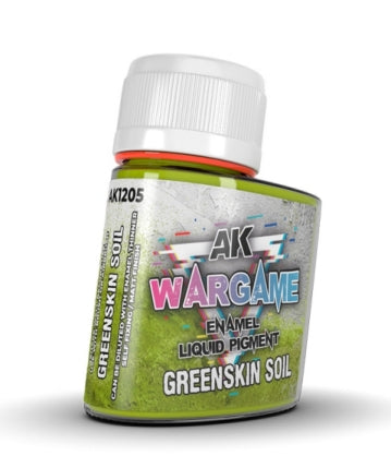 AK Interactive 1205 Wargame: Greenskin Soil Liquid Pigment Enamel 35ml Bottle