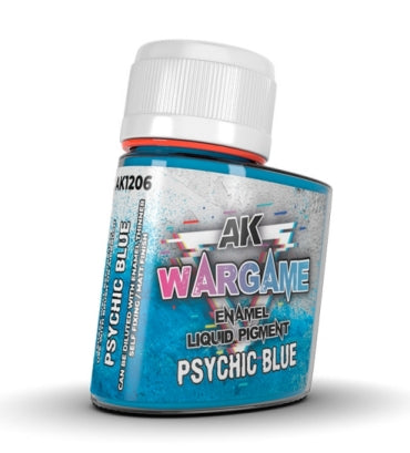 AK Interactive 1206 Wargame: Psychic Blue Liquid Pigment Enamel 35ml Bottle