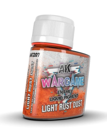 AK Interactive 1207 Wargame: Light Rust Dust Liquid Pigment Enamel 35ml Bottle