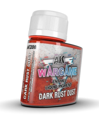AK Interactive 1208 Wargame: Dark Rust Dust Liquid Pigment Enamel 35ml Bottle