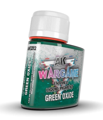 AK Interactive 1212 Wargame: Green Oxide Liquid Pigment Enamel 35ml Bottle