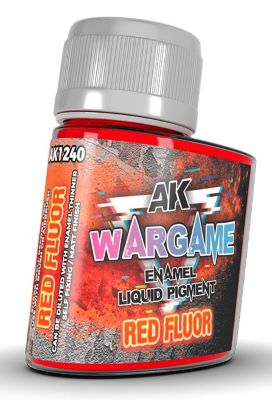 AK Interactive 1240 Wargame: Red Fluorescent Liquid Pigment Enamel 35ml Bottle