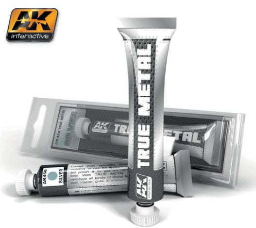 AK Interactive 458 True Metal: Silver Wax Paint 20ml Tube
