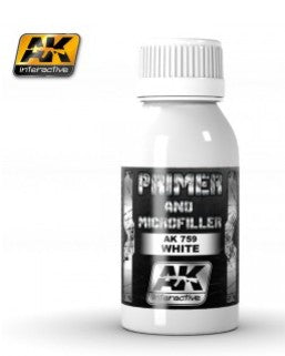 AK Interactive 759 White Primer & Microfiller 100ml Bottle