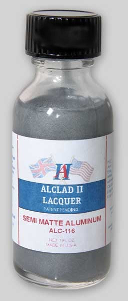 Alclad II 116 1oz. Bottle Semi-Matte Aluminum Lacquer