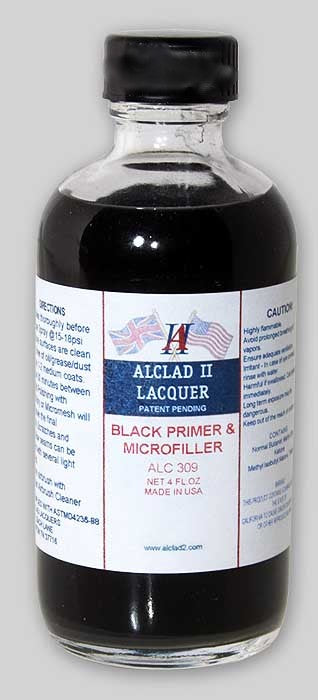 Alclad II 309 4oz. Bottle Black Primer & Microfiller