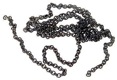 A Line Products 29220 HO Scale Pre-Blackened Brass Chain - 12" 30.5cm -- 27 Links Per Inch