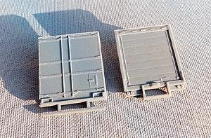 A Line Products 50110 HO Scale Rear Trailer Doors -- Roll-Up, 96" Wide, pkg(2)