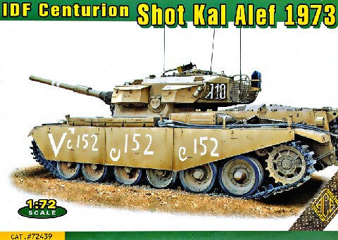 Ace Plastic Models 72439 1/72 Centurion Shot Kal Alef 1973 Main Battle Tank