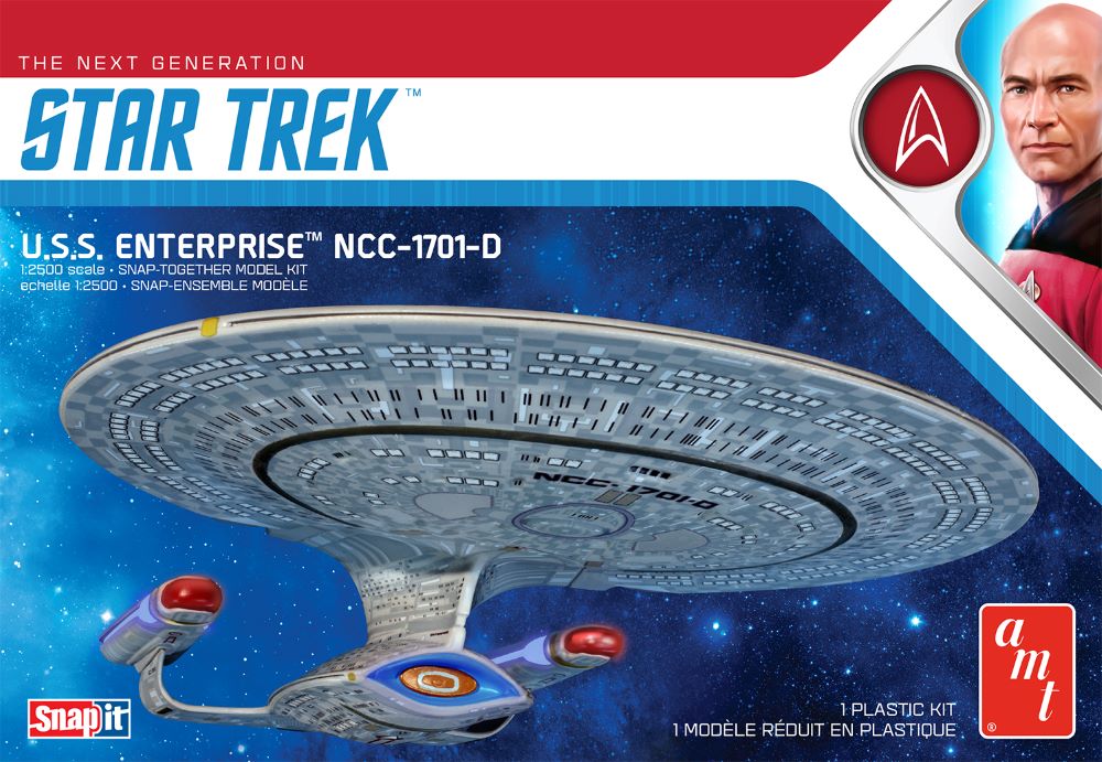 AMT Model Kits 1126 1/2500 Star Trek The Next Generation USS Enterprise NCC1701D (Snap)