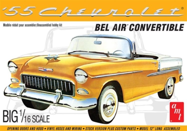 AMT Model Kits 1134 1/16 1955 Chevy Bel Air Convertible