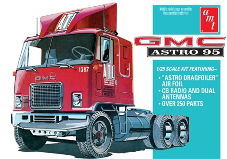 AMT Model Kits 1140 1/25 GMC Astro 95 Semi Tractor Cab