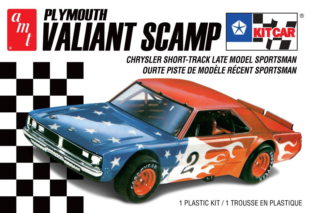 AMT Model Kits 1171 1/25 Plymouth Valiant Scamp Kit Race Car