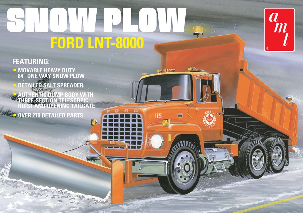 AMT Model Kits 1178 1/25 Ford LNT8000 Dump Truck w/Snow Plow