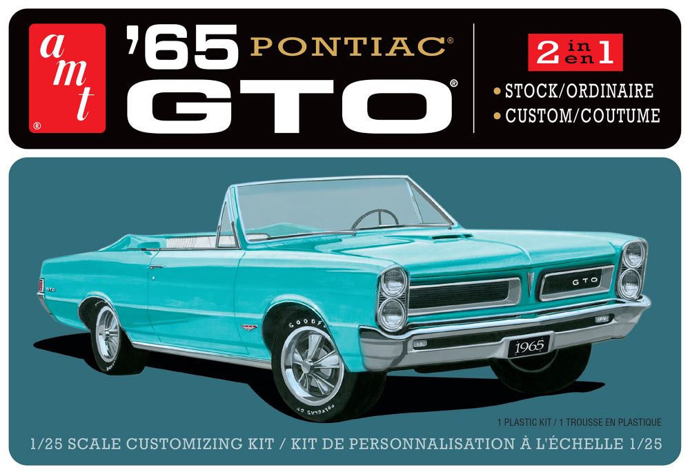 AMT Model Kits 1191 1/25 1965 Pontiac GTO Car (2 in 1)