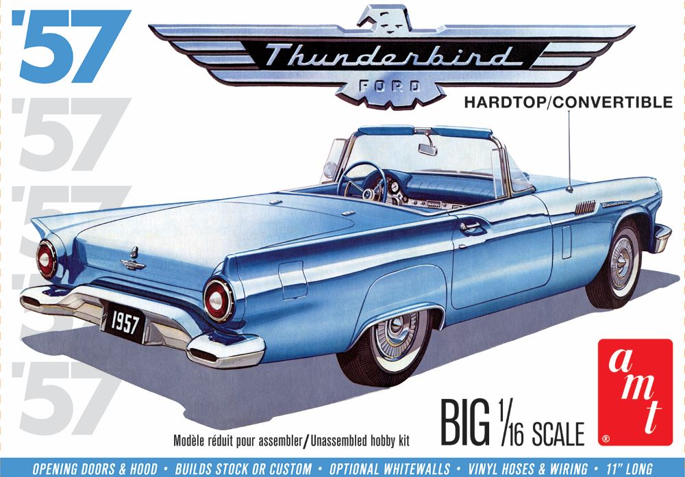 AMT Model Kits 1206 1/16 1957 Ford Thunderbird Hardtop/Convertible