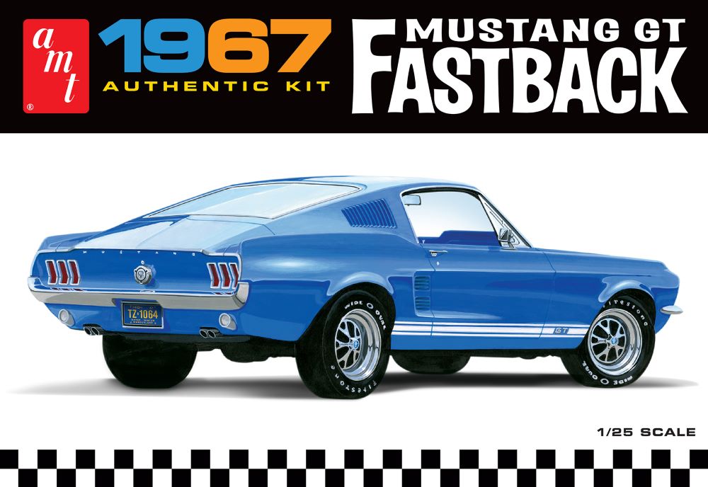 AMT Model Kits 1241 1/25 1967 Ford Mustang GT Fastback Car