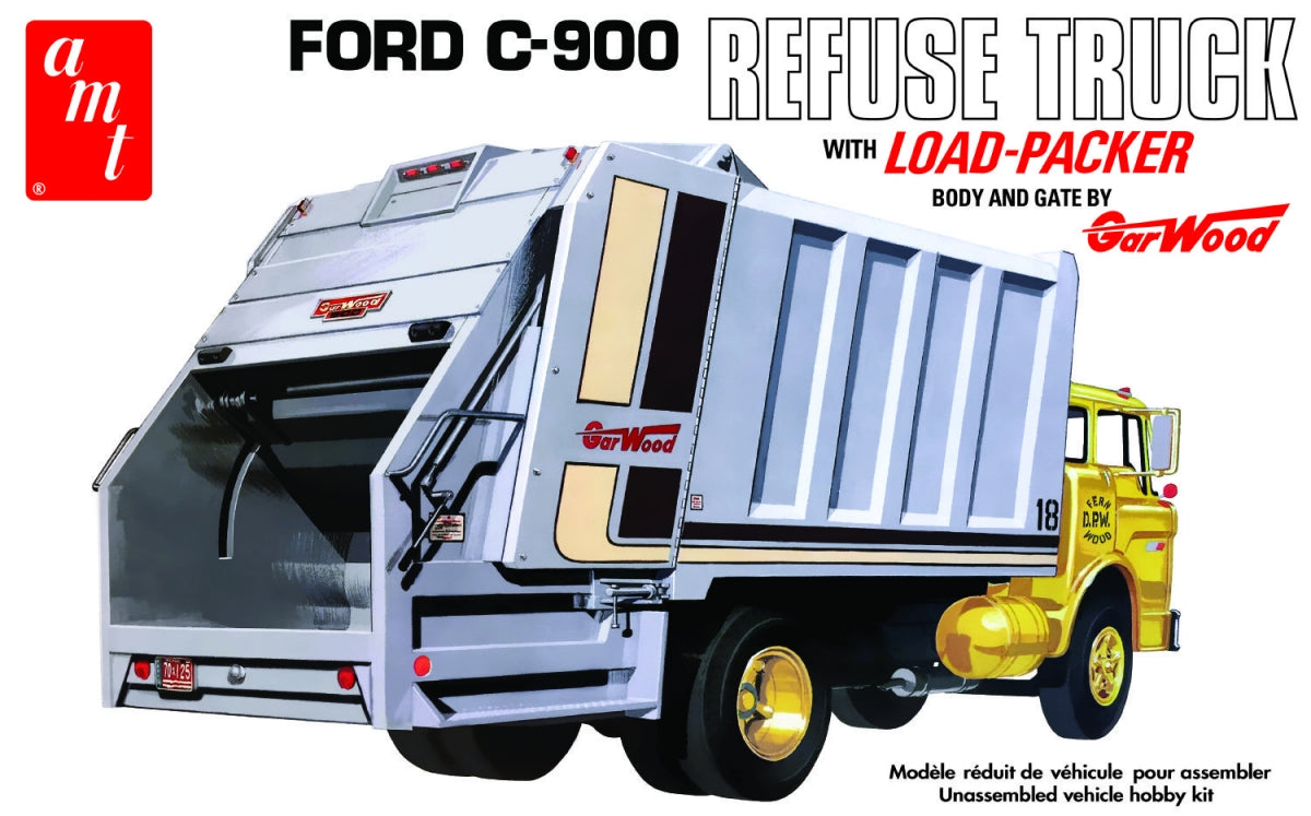 AMT Model Kits 1247 1/25 Ford C900 Refuse (Garbage) Truck w/Load Packer