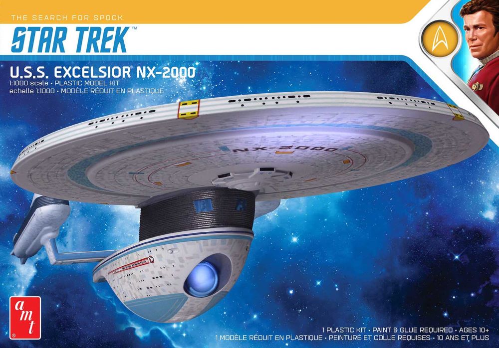 AMT Model Kits 1257 1/1000 Star Trek USS Excelsior NX2000 Starship