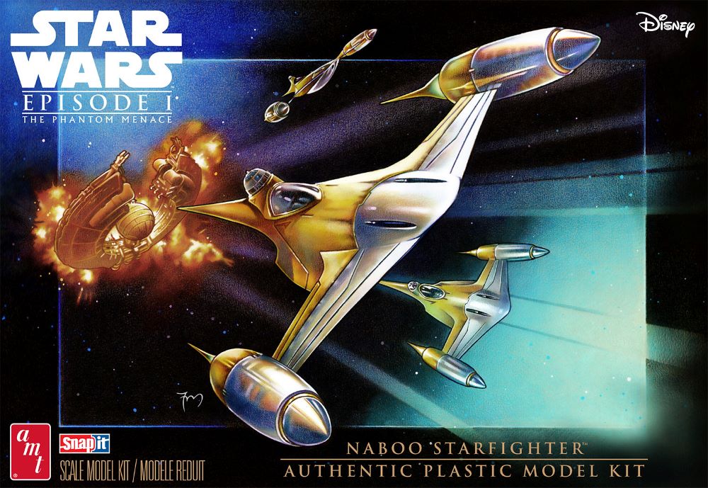 AMT Model Kits 1376 1/48 Star Wars Episode I The Phantom Menace: N1 Naboo Starfighter (Snap)