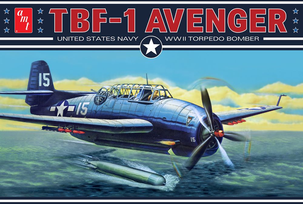 AMT Model Kits 1377 1/48 TBF1 Avenger USN WWII Torpedo Bomber