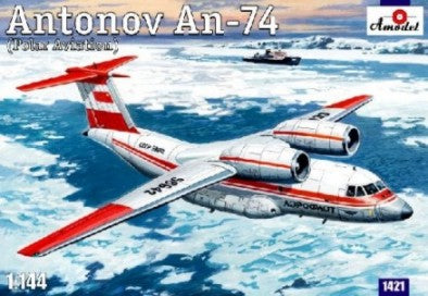Amodel 1421 1/144 Antonov An74 Polar Soviet Commercial/Cargo Aircraft