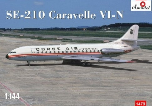 Amodel 1479 1/144 SE210 Caravelle VI-N Corse Air International Commercial Airliner
