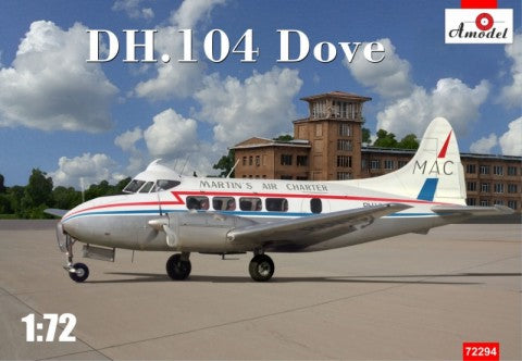 Amodel 72294 1/72 DH104 Dove Air Charter Passenger Airliner
