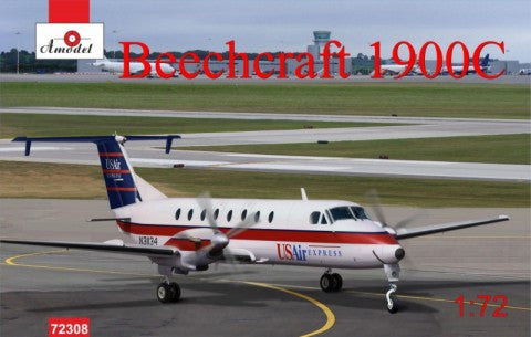 Amodel 72308 1/72 Beechcraft 1900C US Air Express Turboprop Aircraft