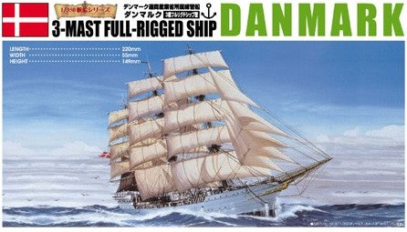 Aoshima 42601 1/350 Danmark 3-Masted Full-Rigged Sailing Ship