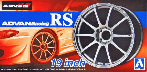 Aoshima 53782 1/24 Advan Racing RS 19" Tire & Wheel Set (4)