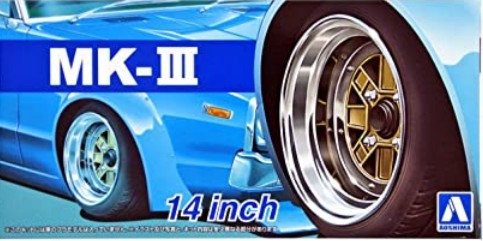 Aoshima 53898 1/24 Mk III 14" Tire & Wheel Set (4)