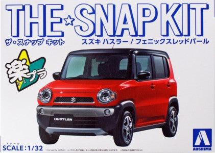 Aoshima 54147 1/32 Suzuki Hustler Car (Snap Molded in Red Pearl)