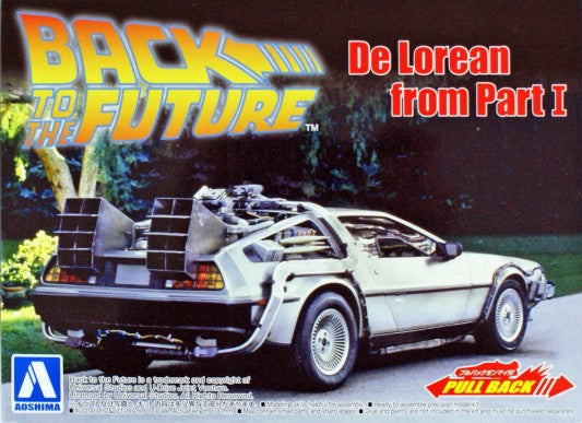 Aoshima 54758 1/43 DeLorean Car Hook Type Back to the Future I (Pullback)