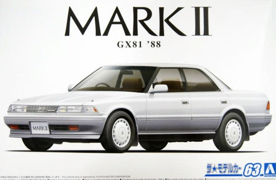 Aoshima 59241 1/24 1988 Toyota Mark II GX81 2.0 Grande Twincam24 4-Door Car
