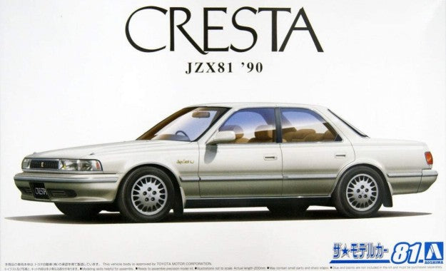 Aoshima 59258 1/24 1990 Toyota JZX81 Cresta 2.5 Super 4-Door Car