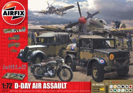Airfix 50157 1/72 D-Day Air Assault Gift Set w/Paint & Glue