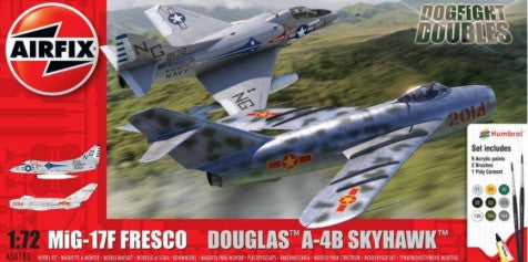 Airfix 50185 1/72 MiG17F Fresco & A4B Skyhawk Dogfight Doubles Gift Set w/paint & glue