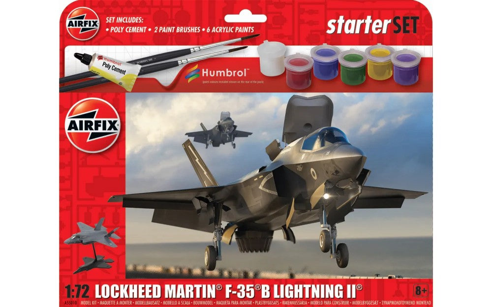 Airfix 55010 1/72 F35B Lightning II Combat Starter Set w/paint & glue