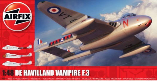 Airfix 6107 1/48 DeHavilland Vampire F3 Trainer Aircraft