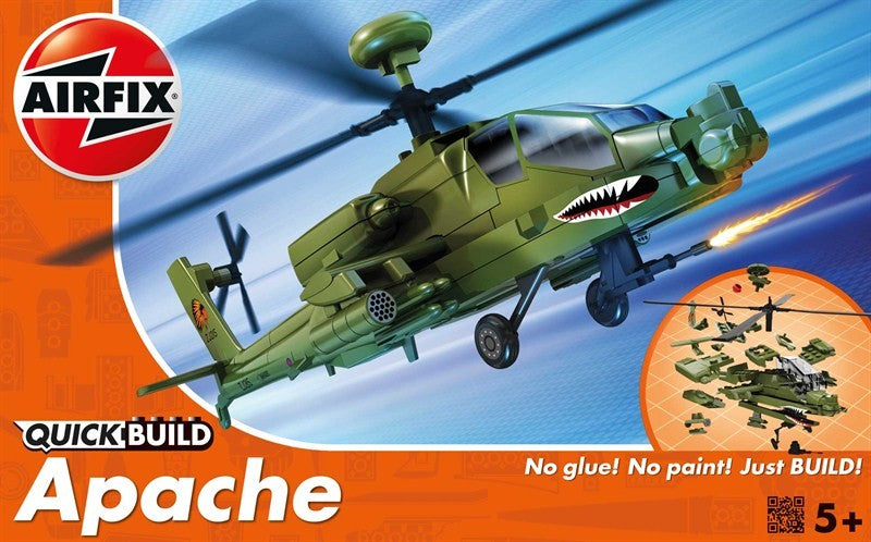 Airfix J6004 Quick Build Apache Helicopter (Snap)