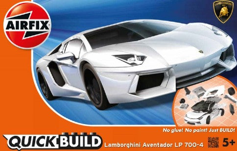 Airfix J6019 Quick Build Lamborghini Aventador LP700-4 Car (White) (Snap)