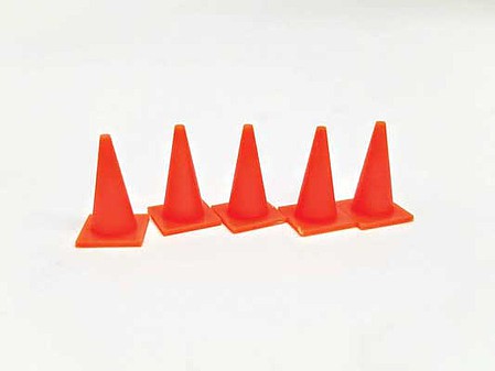 All Scale Miniatures 870661 HO Scale Traffic Cones pkg(5)