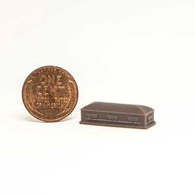 All Scale Miniatures 870891 HO Scale Casket -- pkg(5)