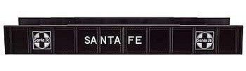 Atlas Model Railroad 2553 N Scale Decorated Code 80 Plate-Girder Bridge -- Santa Fe (black, white)