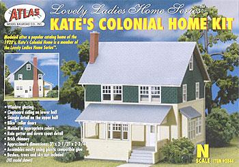 Atlas Model Railroad 2844 N Scale Lovely Ladies Home Series(TM) -- Kate's Colonial Home - Kit