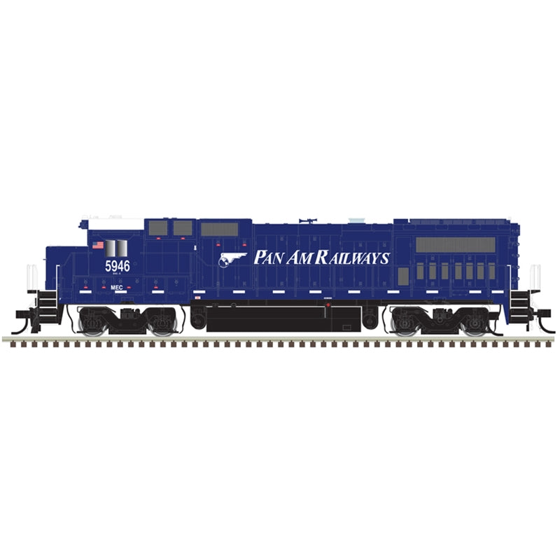 Atlas Model Railroad 40005169 N Scale GE Dash 8-40B with Deck Ditch Lights - LokSound and DCC - Master(R) Gold -- Pan Am MEC 5943 (blue, white)