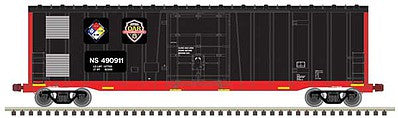 Atlas Model Railroad 50003754 N Scale NSC 5277 Plug-Door Boxcar - Master(R) -- Norfolk Southern #490411 (First Responder Train; black, red)