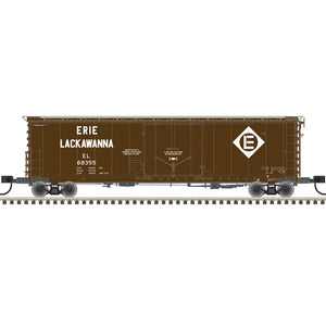 Atlas Model Railroad 50005692 N Scale 50' GA RBL Plug-Door Boxcar - Ready to Run - Master(R) -- Erie Lackawanna 68304 (Boxcar Red, white)